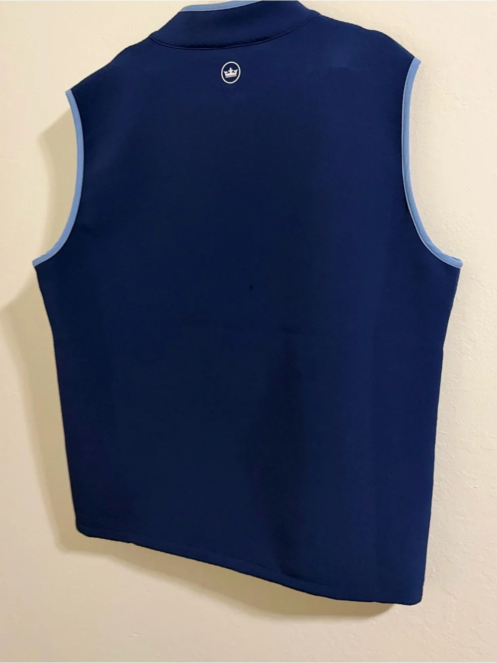 Peter Millar Crown Sport Squallblock Vest Navy Blue Golf Full Zip Men's Large